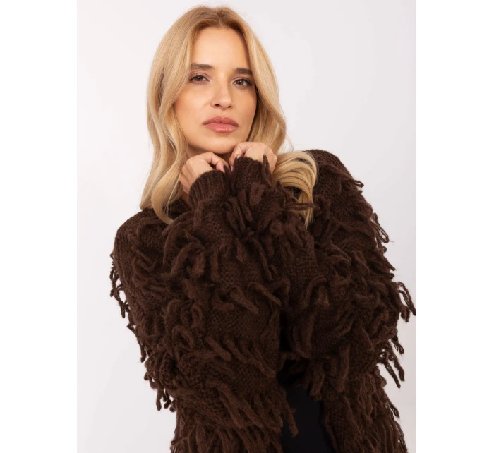 Sweter MI SW model 21309866 brązowy - FPrice Sweter MI SW model 21309866 brązowy - FPrice