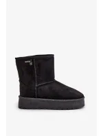 Vysoké Sněhule Dámské Na Platformě Big Star Černé Vysoké Sněhule Dámské Na Platformě Big Star Černé