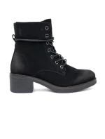 Originální černé  kotníčkové boty dámské Obcas