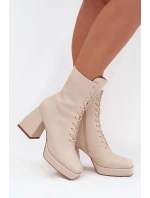 Boty na podpatku model 217785 Step in style Boty na podpatku model 217785 Step in style