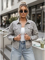 Dámská džínová bunda LANDIA sepraná šedá FashionStreet TY5684