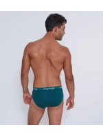 Pánské slipy men Start Midi C2P box - UNKNOWN - modrozelené V017 - SLOGGI