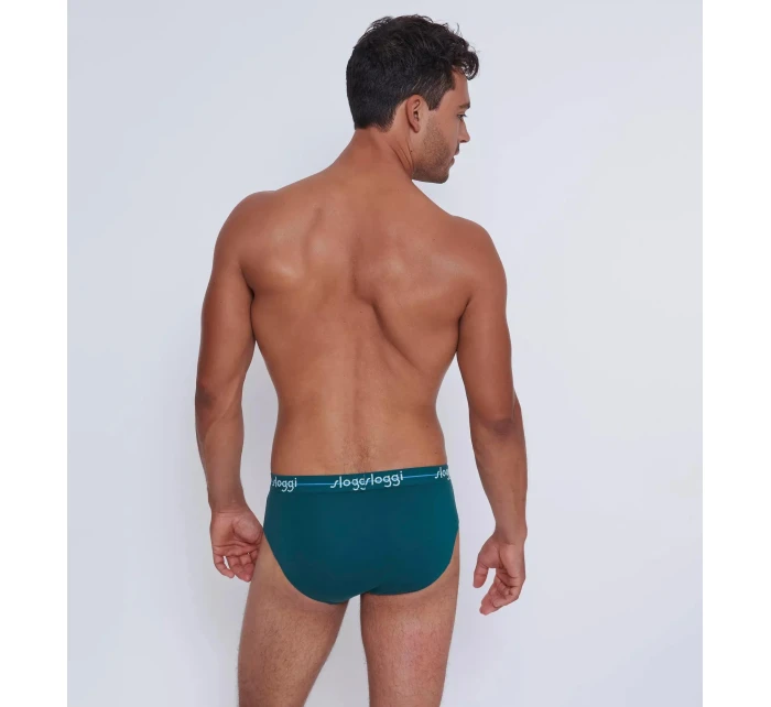 Pánské slipy men Start Midi C2P box - UNKNOWN - modrozelené V017 - SLOGGI