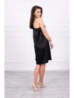 Šaty s mašlí na model 18744302 černé - K-Fashion Šaty s mašlí na model 18744302 černé - K-Fashion