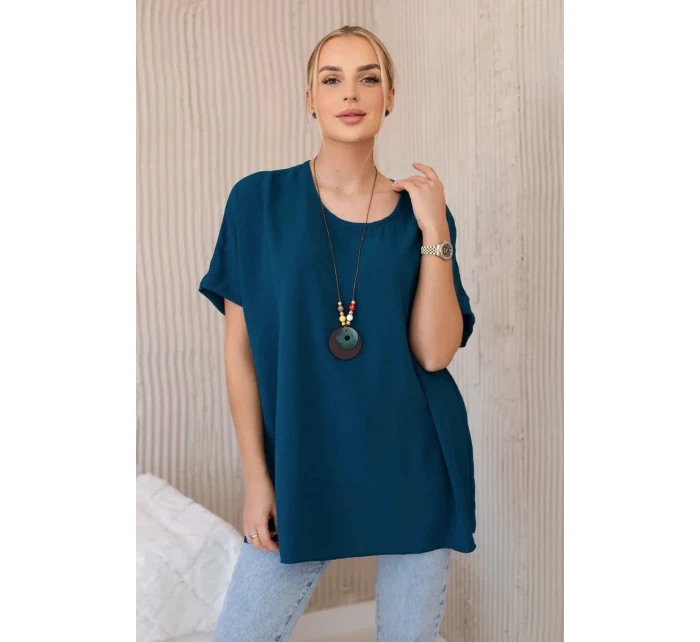 Oversized halenka s přívěskem námořní Oversized halenka s přívěskem námořní