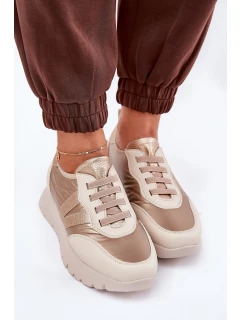 Dámské Sportovní Boty Na Platformě model 21686668 Zlaté - VINCEZA