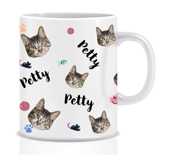 Personalizovaný klasický bílý keramický hrníček 300 ml se zvířecími motivy Personalizovaný klasický bílý keramický hrníček 300 ml se zvířecími motivy