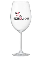 DNES SA REGENERUJEM! - priehľadný pohár na víno 350 ml