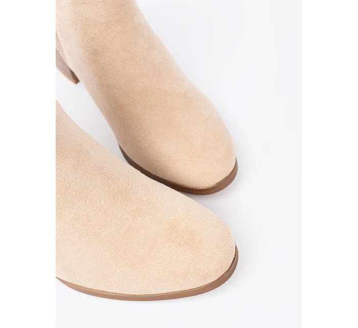 Trendy dámské kotníčkové boty Jasnobeżowy Obcas Trendy dámské kotníčkové boty Jasnobeżowy Obcas