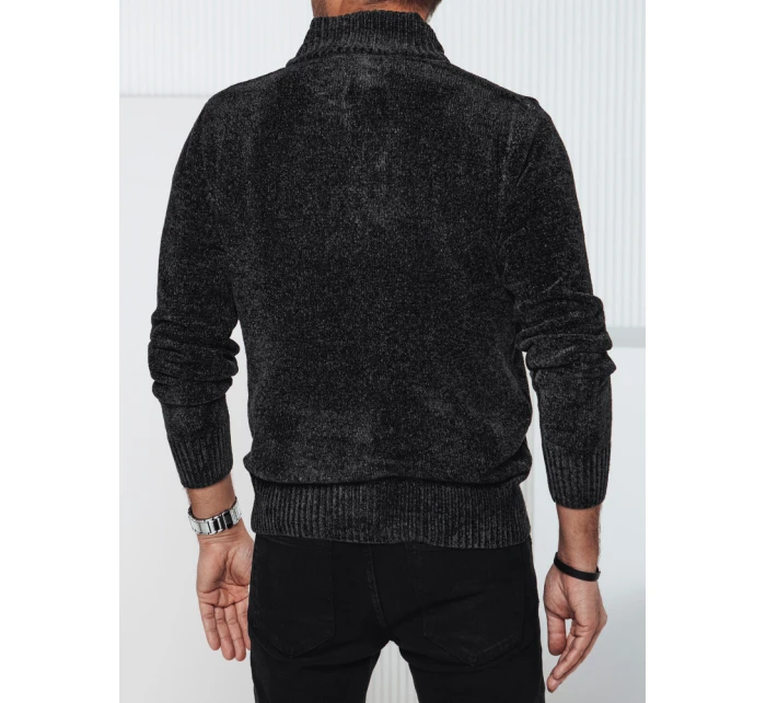 Pánský tmavě šedý svetr FashionStreet WX2237