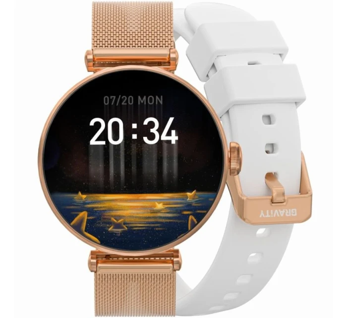 Chytré hodinky Gravity Rose Gold White 2 Stripes GT26-2 Chytré hodinky Gravity Rose Gold White 2 Stripes GT26-2