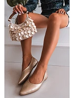 Baleríny z Eko Kůže Zlaté model 22091917 - Boto Baleríny z Eko Kůže Zlaté model 22091917 - Boto