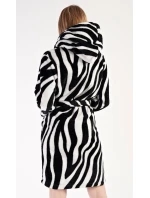 Dámský župan krátký s kapucí Zebra Dámský župan krátký s kapucí Zebra