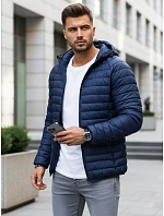 Pánská přechodná prošívaná tmavě modrá bunda FashionStreet TX4408