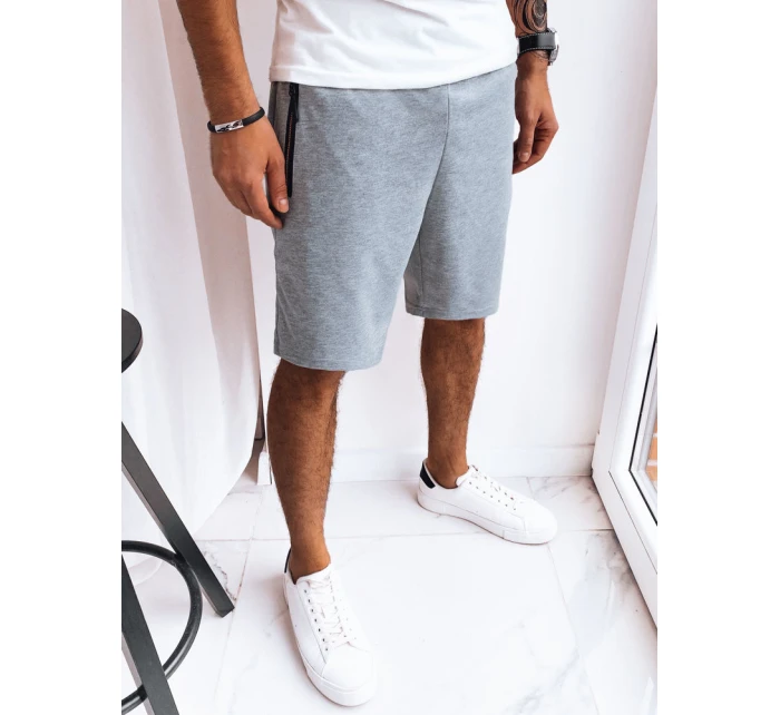 FashionStreet pánské světle šedé teplákové šortky SX2264 FashionStreet pánské světle šedé teplákové šortky SX2264