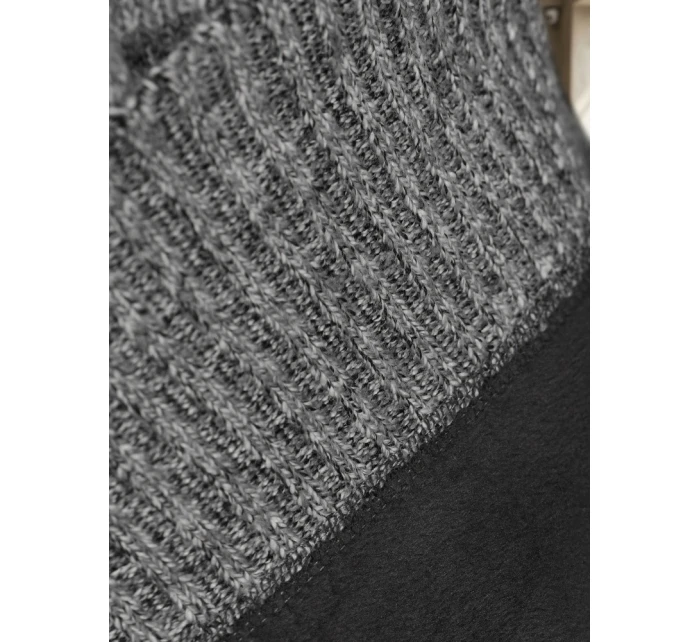 Pánský svetr se stojáčkem světle šedý Dstreet model 21995581 - FashionStreet