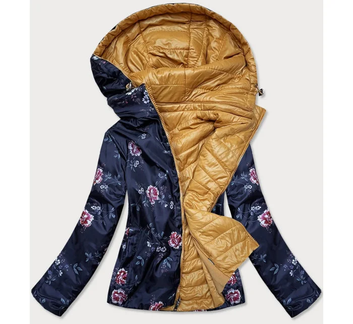 Žlutá prošívaná oboustranná dámská bunda (RQW-6844) Žlutá prošívaná oboustranná dámská bunda (RQW-6844)