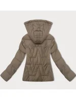 Béžová dámská bunda s odepínací kapucí model 21016258 - J.STYLE Béžová dámská bunda s odepínací kapucí model 21016258 - J.STYLE