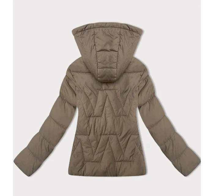 Béžová dámská bunda s odepínací kapucí model 21016258 - J.STYLE Béžová dámská bunda s odepínací kapucí model 21016258 - J.STYLE
