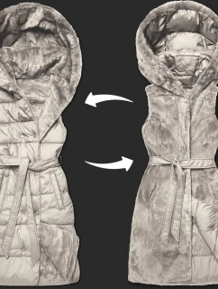 Béžová hrubší oboustranná vesta model 21310514 - MINORITY