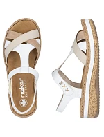 Sandały damskie na białe model 22087123 - Rieker Sandały damskie na białe model 22087123 - Rieker