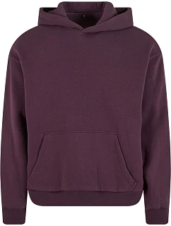 Build your Brand BY 284 Mikina s kapucí z těžké bavlny "Fluffy" 56.0284 plum purple