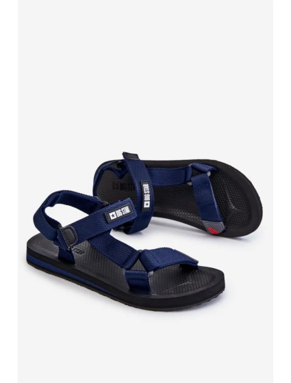 Pánské sandály na suchý zip Big Star model 21609131 Námořnická modrá - Big Star Shoes Pánské sandály na suchý zip Big Star model 21609131 Námořnická modrá - Big Star Shoes