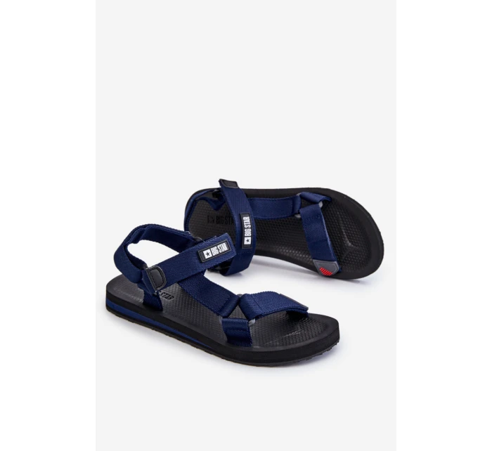 Pánské sandály na suchý zip Big Star model 21609131 Námořnická modrá - Big Star Shoes Pánské sandály na suchý zip Big Star model 21609131 Námořnická modrá - Big Star Shoes