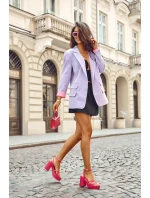 Módní sandály na vysokém podpatku s pásky Fuchsie model 21620482 - Boto Módní sandály na vysokém podpatku s pásky Fuchsie model 21620482 - Boto