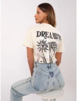 T shirt model 20945100 jasny beżowy - FPrice