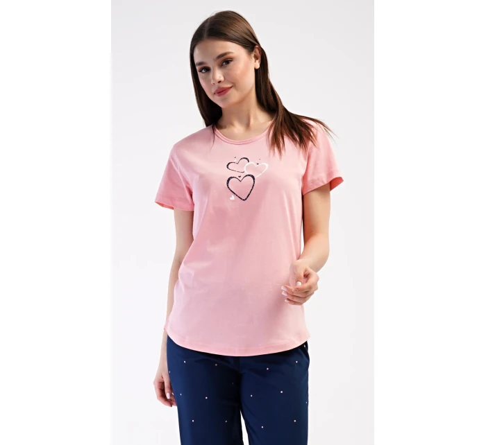 Dámské domácí šaty s tříčtvrtečním rukávem Lekníny