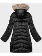 Černobéžová oboustranná dámská zimní bunda s kapucí model 21246405 - S'WEST