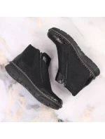 Pohodlné zateplené boty na zip Rieker W RKR555 Pohodlné zateplené boty na zip Rieker W RKR555