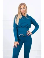 Komplet z szerokimi ściągaczami morski