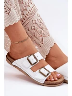 Dámské Kožené Pantofle S  Bílé model 21699725 - Inblu