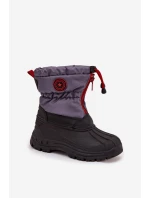 Dětské sněhule na zip Big Star SS374031 Šedo-černé Dětské sněhule na zip Big Star SS374031 Šedo-černé