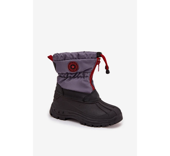 Dětské sněhule na zip Big Star SS374031 Šedo-černé Dětské sněhule na zip Big Star SS374031 Šedo-černé