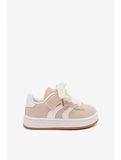 Dětské Sportovní Sneakers na suchý zip z umělé kůže Béžové Zoya