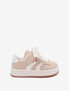 Dětské Sportovní Sneakers na suchý zip z umělé kůže Béžové Zoya
