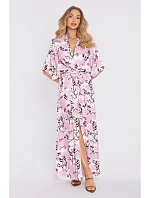 M918 Maxi šaty s potiskem - model 1 M918 Maxi šaty s potiskem - model 1