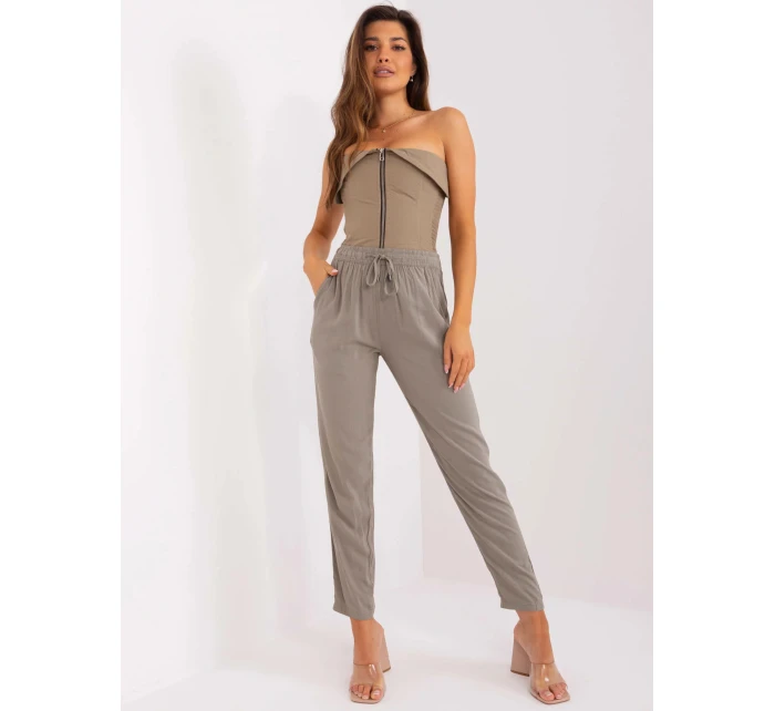 Dámské kalhoty model 18775295 Khaki - Sublevel