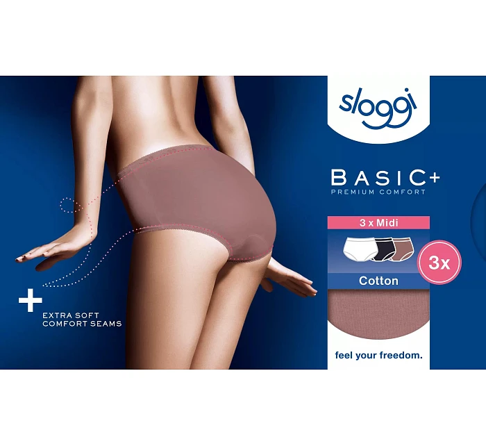 sloggi Basic+ Midi C3P - MULTIPLE COLOURS 16 - SLOGGI MULTIPLE COLOURS 16 - SLOGGI