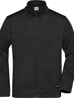 Daiber JN 862 Pánská pracovní bunda pletený fleece - Strong 02.0862 black/black