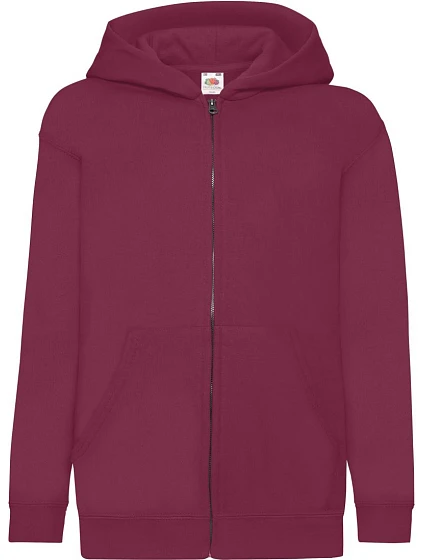 Fruit of the Loom Classic Kids Sweat Jacket Dětská mikina s kapucí 16.2045 burgundy Fruit of the Loom Classic Kids Sweat Jacket Dětská mikina s kapucí 16.2045 burgundy