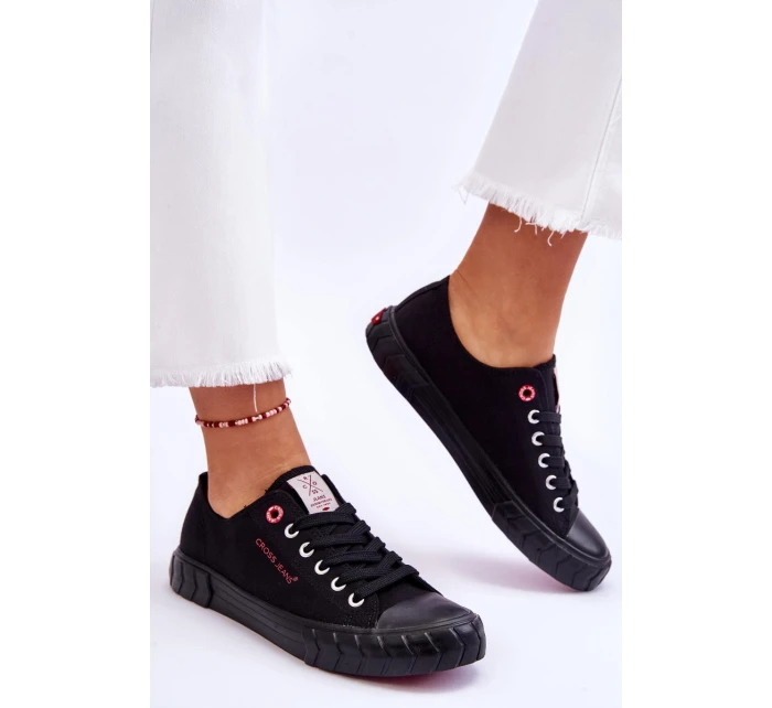 Klasické dámské tenisky Cross Jeans LL2R4051 Černe
