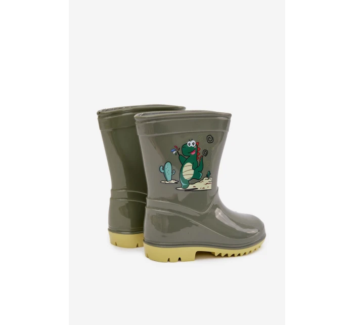 Dětské holínky tmavě zelené model 21794020 - Boto Dětské holínky tmavě zelené model 21794020 - Boto