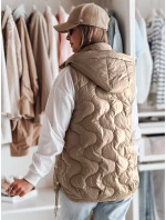 Dámská přechodná prošívaná vesta VESOLITA camel FashionStreet TY4878