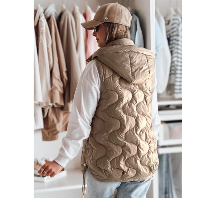 Dámská přechodná prošívaná vesta VESOLITA camel FashionStreet TY4878