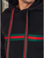 Pánská mikina s kapucí černá model 21994653 - Dstreet