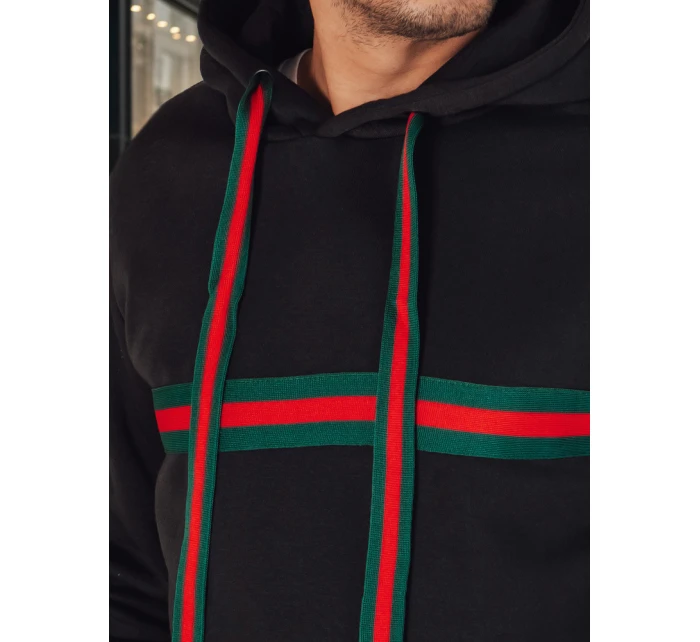 Pánská mikina s kapucí černá model 21994653 - Dstreet